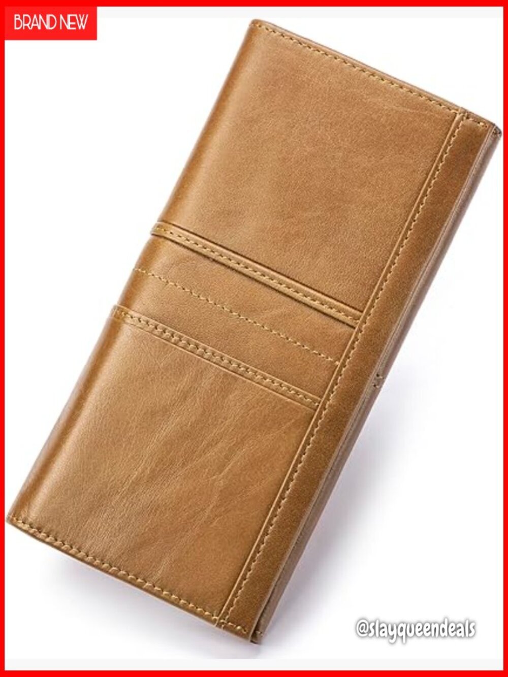 RFID Blocking Genuine Leather Bifold Wallet with Coin Pocket ID Window